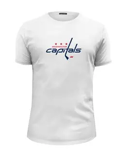 Заказать мужскую футболку в Москве. Футболка базовая Washington Capitals от BURNSHIRTS - готовые дизайны и нанесение принтов.