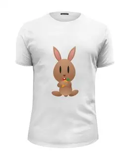 Заказать мужскую футболку в Москве. Футболка базовая Кролик от Zamula - готовые дизайны и нанесение принтов.
