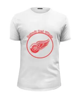 Заказать мужскую футболку в Москве. Футболка базовая Detroit Red Wings от kspsshop - готовые дизайны и нанесение принтов.