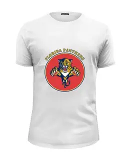 Заказать мужскую футболку в Москве. Футболка базовая Florida Panthers от kspsshop - готовые дизайны и нанесение принтов.