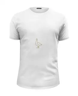Заказать мужскую футболку в Москве. Футболка базовая «GUS White» от Artem White - готовые дизайны и нанесение принтов.