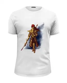 Заказать мужскую футболку в Москве. Футболка базовая Ornstein Dragonslayer Spear от Доминик - готовые дизайны и нанесение принтов.
