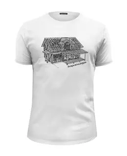 Заказать мужскую футболку в Москве. Футболка базовая Frame House 5 от Дмитрий Супрун - готовые дизайны и нанесение принтов.