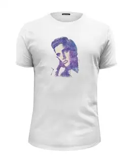 Заказать мужскую футболку в Москве. Футболка базовая Элвис Пресли от klip - готовые дизайны и нанесение принтов.
