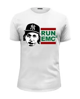 Заказать мужскую футболку в Москве. Футболка базовая RUN EMC от gopotol - готовые дизайны и нанесение принтов.