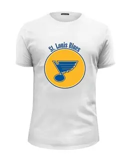 Заказать мужскую футболку в Москве. Футболка базовая St. Louis Blues  от kspsshop - готовые дизайны и нанесение принтов.