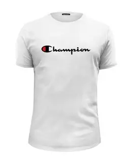 Заказать мужскую футболку в Москве. Футболка базовая Champion от DESIGNER   - готовые дизайны и нанесение принтов.
