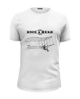 Заказать мужскую футболку в Москве. Футболка базовая Once A Hero от OEX design - готовые дизайны и нанесение принтов.