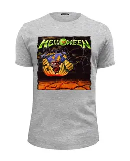 Заказать мужскую футболку в Москве. Футболка базовая Helloween ( rock band ) от Leichenwagen - готовые дизайны и нанесение принтов.