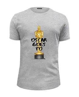 Заказать мужскую футболку в Москве. Футболка базовая oscar goes to by KKARAVAEV от Design Ministry - готовые дизайны и нанесение принтов.