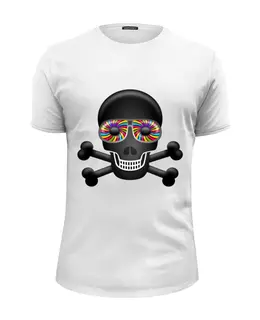 Заказать мужскую футболку в Москве. Футболка базовая Психодел череп от trend - готовые дизайны и нанесение принтов.