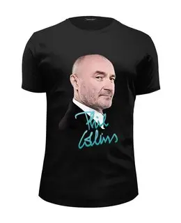 Заказать мужскую футболку в Москве. Футболка базовая Phil Collins  от T-shirt print  - готовые дизайны и нанесение принтов.