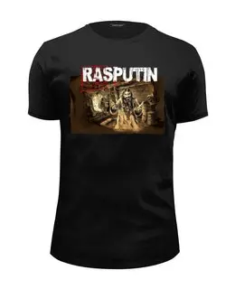 Заказать мужскую футболку в Москве. Футболка базовая Rasputin от Leichenwagen - готовые дизайны и нанесение принтов.