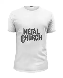 Заказать мужскую футболку в Москве. Футболка базовая Metal Church от Fedor - готовые дизайны и нанесение принтов.