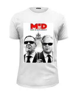 Заказать мужскую футболку в Москве. Футболка базовая MID - men in diplomacy от priceless - готовые дизайны и нанесение принтов.