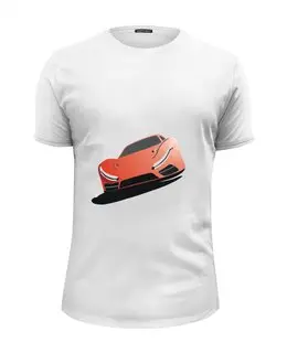 Заказать мужскую футболку в Москве. Футболка базовая автомобиль от nikol - готовые дизайны и нанесение принтов.