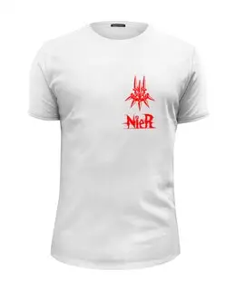 Заказать мужскую футболку в Москве. Футболка базовая Игра NieR  от THE_NISE  - готовые дизайны и нанесение принтов.