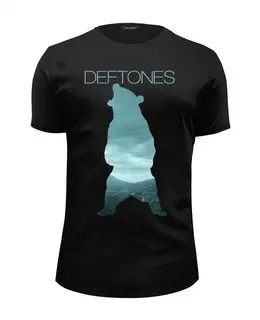 Заказать мужскую футболку в Москве. Футболка базовая Deftones медведь от inPrintio - готовые дизайны и нанесение принтов.