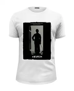 Заказать мужскую футболку в Москве. Футболка базовая Чаплин от bordo - готовые дизайны и нанесение принтов.