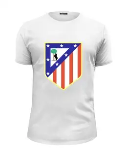 Заказать мужскую футболку в Москве. Футболка базовая Atletico Madrid от THE_NISE  - готовые дизайны и нанесение принтов.