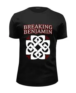 Заказать мужскую футболку в Москве. Футболка базовая Breaking Benjamin от geekbox - готовые дизайны и нанесение принтов.