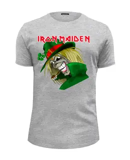 Заказать мужскую футболку в Москве. Футболка базовая Iron Maiden Band от Leichenwagen - готовые дизайны и нанесение принтов.