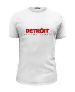 Заказать мужскую футболку в Москве. Футболка базовая Detroit Become Human от THE_NISE  - готовые дизайны и нанесение принтов.