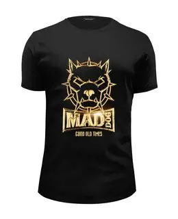 Заказать мужскую футболку в Москве. Футболка базовая Mad dog gold от Серега Шнайдер - готовые дизайны и нанесение принтов.