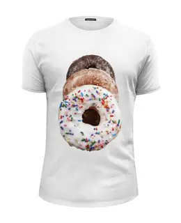 Заказать мужскую футболку в Москве. Футболка базовая Donuts от chemparparokke - готовые дизайны и нанесение принтов.