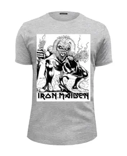 Заказать мужскую футболку в Москве. Футболка базовая Iron Maiden Band от Leichenwagen - готовые дизайны и нанесение принтов.