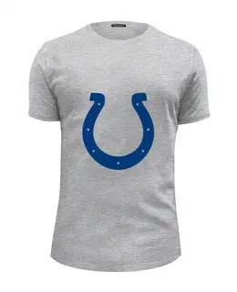 Заказать мужскую футболку в Москве. Футболка базовая Indianapolis Colts от dobryidesign - готовые дизайны и нанесение принтов.