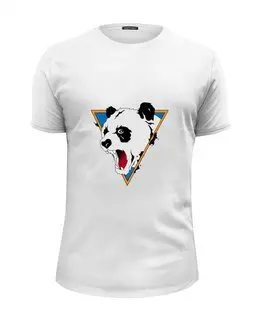 Заказать мужскую футболку в Москве. Футболка базовая Злая панда от kseniya86 - готовые дизайны и нанесение принтов.