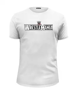 Заказать мужскую футболку в Москве. Футболка базовая WrestleMania от Leichenwagen - готовые дизайны и нанесение принтов.