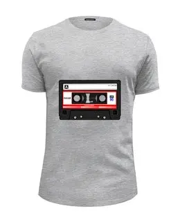 Заказать мужскую футболку в Москве. Футболка базовая кассета от Polilog - готовые дизайны и нанесение принтов.