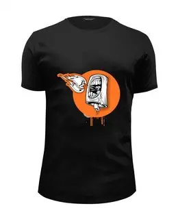 Заказать мужскую футболку в Москве. Футболка базовая Zombie от T-shirt print  - готовые дизайны и нанесение принтов.