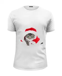 Заказать мужскую футболку в Москве. Футболка базовая happy cat от Max - готовые дизайны и нанесение принтов.