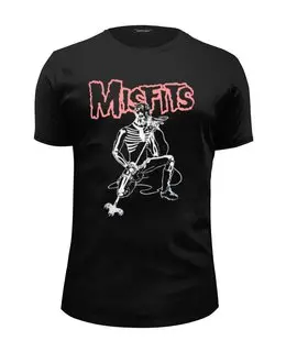 Заказать мужскую футболку в Москве. Футболка базовая Misfits band от Leichenwagen - готовые дизайны и нанесение принтов.