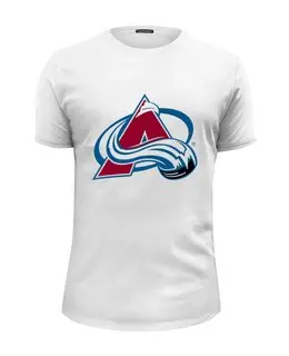 Заказать мужскую футболку в Москве. Футболка базовая Colorado Avalanche от Vinli.shop  - готовые дизайны и нанесение принтов.