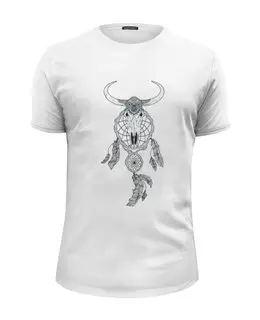 Заказать мужскую футболку в Москве. Футболка базовая Skull от anastasiya24sk - готовые дизайны и нанесение принтов.