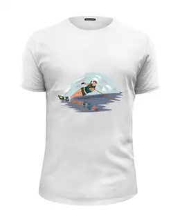 Заказать мужскую футболку в Москве. Футболка базовая Сёрфинг  от ПРИНТЫ ПЕЧАТЬ  - готовые дизайны и нанесение принтов.