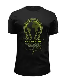 Заказать мужскую футболку в Москве. Футболка базовая ASOT 1000 Black ver.3 от ganzgunner@mail.ru - готовые дизайны и нанесение принтов.