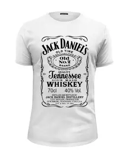 Заказать мужскую футболку в Москве. Футболка базовая Jack Daniels от Leichenwagen - готовые дизайны и нанесение принтов.