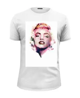Заказать мужскую футболку в Москве. Футболка базовая Marilyn Monroe от kamila - готовые дизайны и нанесение принтов.