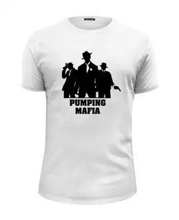 Заказать мужскую футболку в Москве. Футболка базовая Pumping Mafia #1 от no.limit - готовые дизайны и нанесение принтов.
