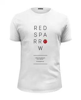Заказать мужскую футболку в Москве. Футболка базовая Красный воробей от татьяна стрелкова - готовые дизайны и нанесение принтов.