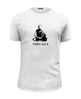 Заказать мужскую футболку в Москве. Футболка базовая Nirvana-black от LINGAM ART | lingam.ord@gmail.com - готовые дизайны и нанесение принтов.