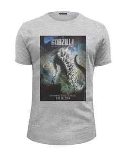 Заказать мужскую футболку в Москве. Футболка базовая Godzilla / Годзилла от KinoArt - готовые дизайны и нанесение принтов.