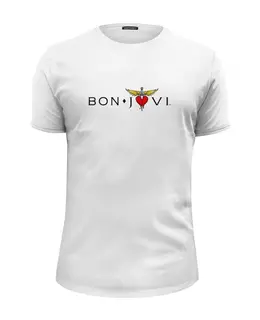 Заказать мужскую футболку в Москве. Футболка базовая Bon Jovi от Fedor - готовые дизайны и нанесение принтов.