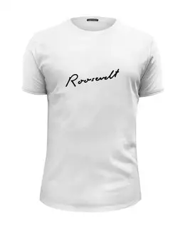 Заказать мужскую футболку в Москве. Футболка базовая Roosevelt white t-shirt от Alcochat - готовые дизайны и нанесение принтов.