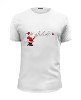 Заказать мужскую футболку в Москве. Футболка базовая Санта от ZVER  - готовые дизайны и нанесение принтов.